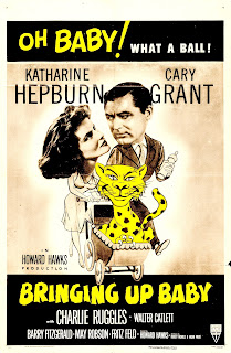 BRINGING UP BABY. Estados Unidos. Cartel One Sheet reposición 1955: 69 x 104 cms. LA FIERA DE MI NIÑA. Bringing Up Baby. 1938. Estados Unidos. Dirección: Howard Hawks. Reparto: Katharine Hepburn, Cary Grant, Charles Ruggles, May Robson, Walter Catlett, Barry Fitzgerald, Fritz Feld, Leona Roberts, Ward Bond.