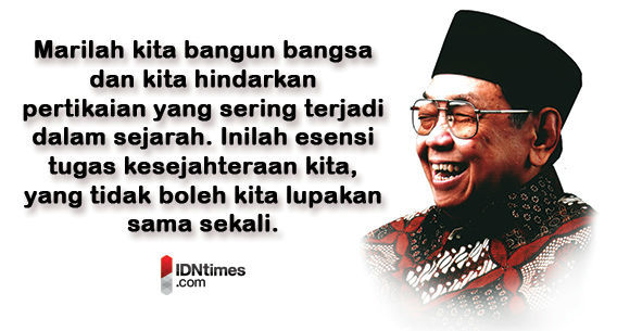 15 Perkataan Bijak dari Gus Dur Buat Anak Muda di Indonesia ~ Lubang berita