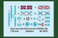 Hobby Boss 1/350 Soviet Navy Victor III Class(Project 671RTMK) SSN (83529) Colour Guide & Paint Conversion Chart