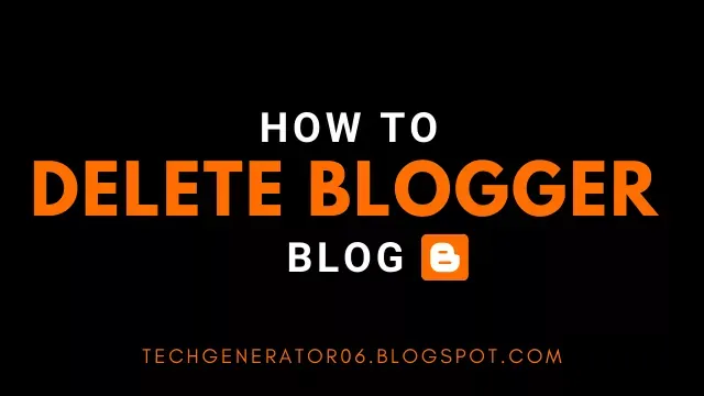 Delete Blogger Blog