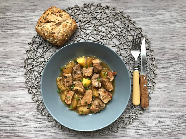 LOMO GUISADO CON MANZANA Y SIDRA RECETA