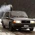 Swiss man installs wood-burning stove in his Volvo