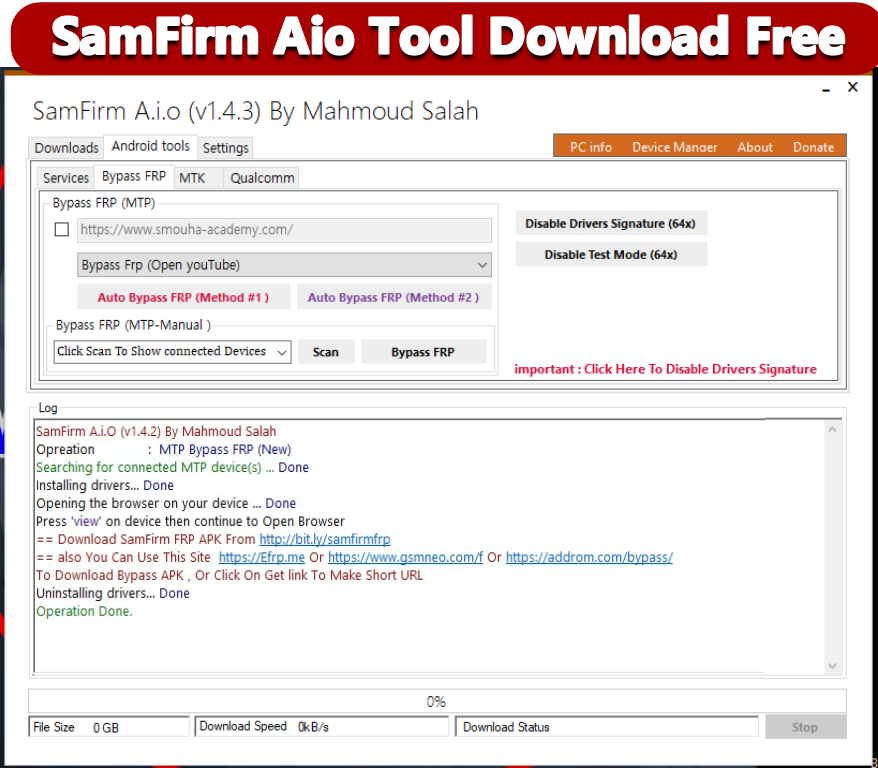 Samfirm tool