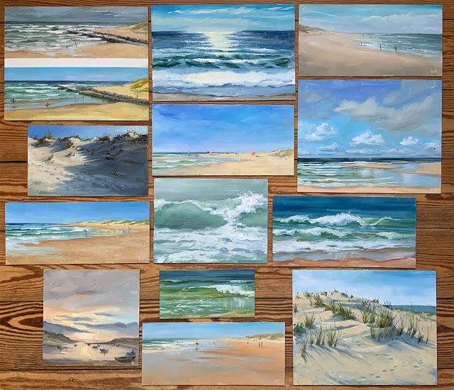 Contis Plage peintures Ölbilder paintings