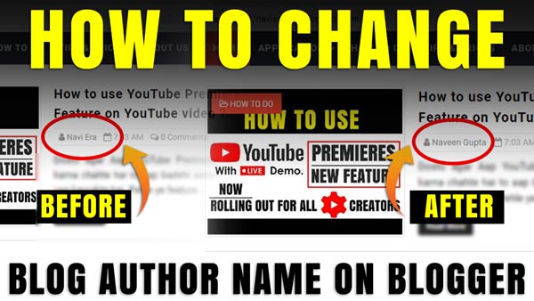 How to Change  Blog Author Name on Blogger 