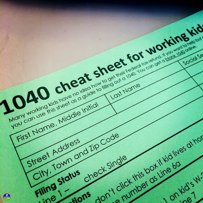 Filing taxes is so daunting! This cheat sheet helps students through the IRS 1040 form so that they can file their taxes and get the tax refund they are entitled to receive. This Free 1040 income tax cheat sheet pdf download for teaching financial literacy walks students through IRS form 1040 so that they can feel more confident filing their federal income taxes.