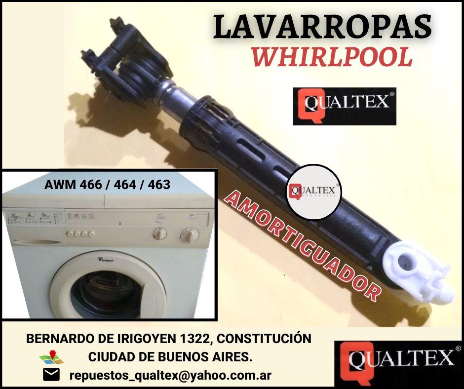 Qualtex ® Arg Repuestos para AMORTIGUADOR LAVARROPAS WHIRLPOOL