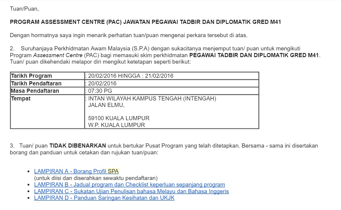 Tinta Sue: Pengalaman Fasa 2 : PTD