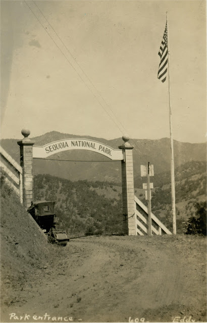 Sequoia Park entrance.  Lindley Eddy. Circa 1920