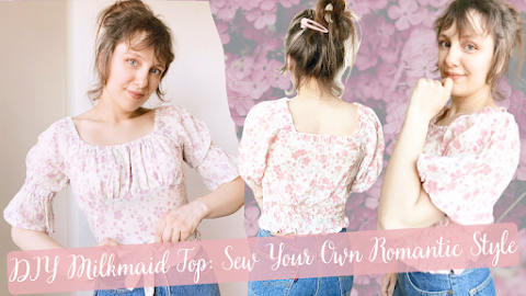 Diy Cottagecore Milkmaid top easy to sew with pattern
