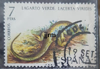 Sello Lagarto Verde 1974