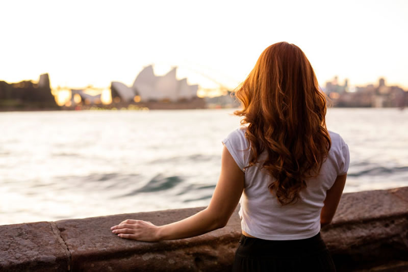 beautiful long red hair