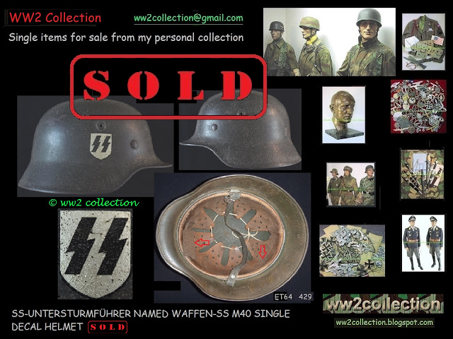 Waffen SS Combat helmet M40 Liner Marked