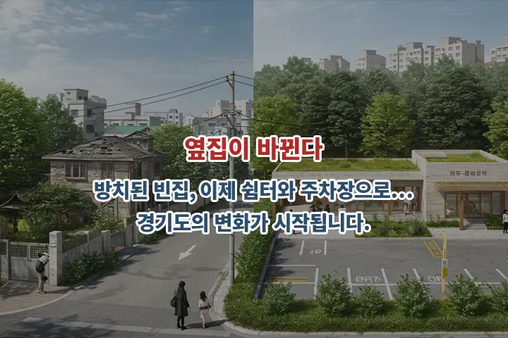 경기도 빈집정비계획 수립: 방치된 빈집, 이제 쉼터와 주차장으로… 경기도의 변화가 시작됩니다