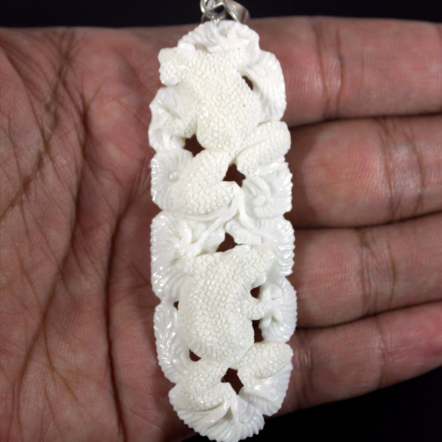 Bone Carving Pendant Necklace