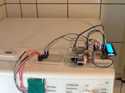 Complete setup with first interface prototype connected to a Raspberry Pi