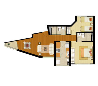 PLANO DE DEPARTAMENTO DE 60 M2 