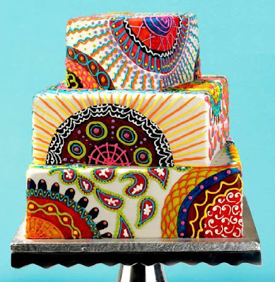 colorful abstract wedding cake Today 39s random wedding cake of the day comes