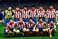 CLUB ATLÉTICO DE MADRID - Madrid, España - Temporada 1997-98 - Molina, Prodan, Caminero, Kiko, Vieri y Andrei; Juninho, Bejbl, Lardín, Aguilera y Toni - ATLÉTICO DE MADRID 1 (José Mari), REAL MADRID 1 (Savio) - 10/01/1998 - Liga de 1ª División, jornada 20 - Madrid, estadio Vicente Calderón