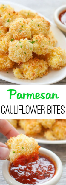 Parmesan Cauliflower Bites