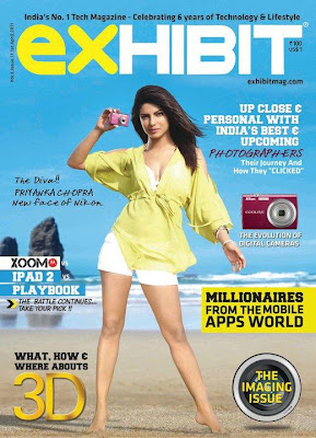 Priyanka Chopra on the cover of Exhibit magazine April 2011