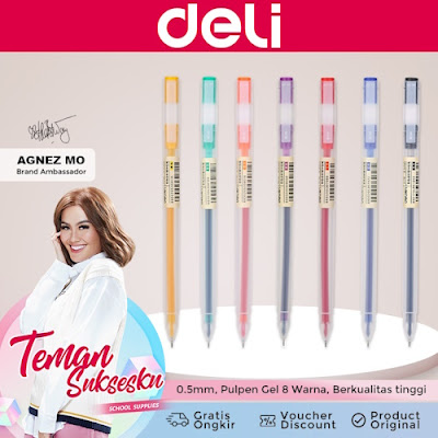 DELI Color Gel Pen Pulpen Gel 8 (A119)