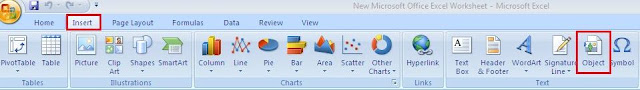 Cara Memasukkan Dokumen Ms Word Pada Ms Excel 2007