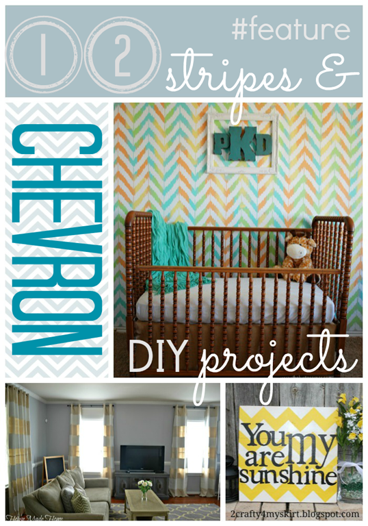 12 Stripes & Chevron DIY projects #feature #gingersnapcrafts #linkparty