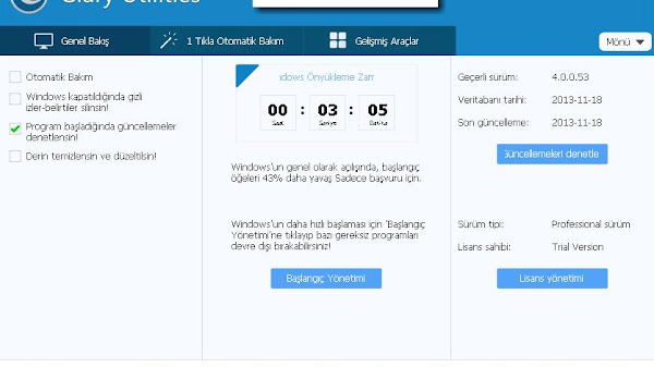 Glary Utilities Pro Full Türkçe v5.81.0.102 İndir
