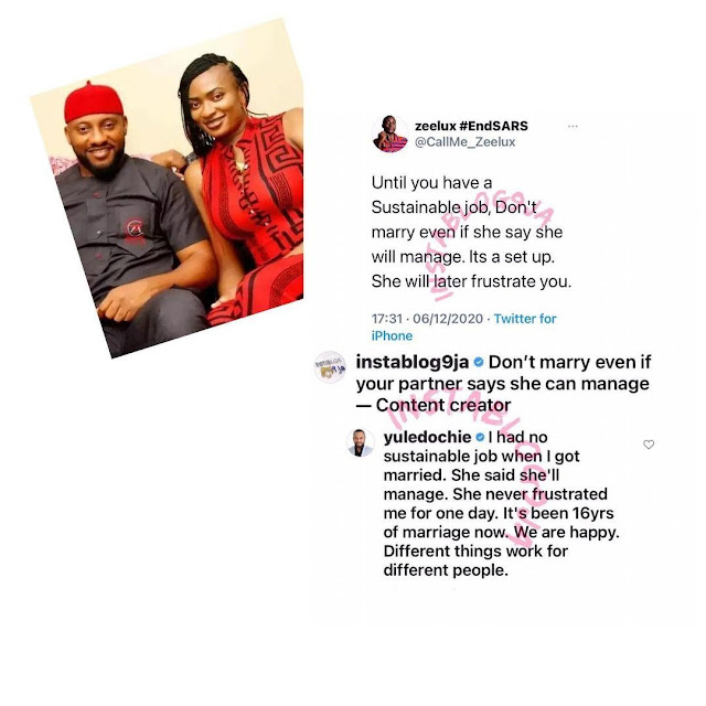 ‘I Was Jobless When I Got Married To My Wife And She Didn’t Frustrate Me’ - Yul Edochie