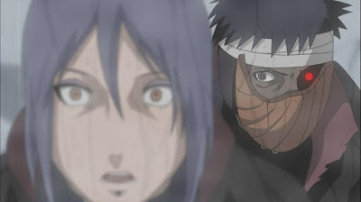 Tobi (Obito) menggunakan Izanagi pada Konan