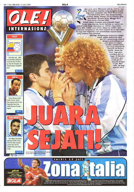 JUARA SEJATI ARGENTINA PIALA DUNIA JUNIOR 2001