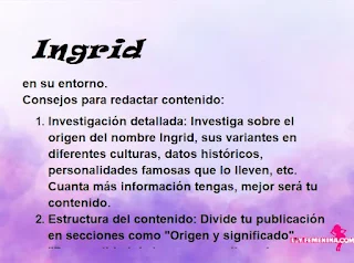 significado del nombre Ingrid