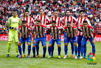 REAL SPORTING DE GIJÓN - Gijón, España - Temporada 2016-17 - Cuéllar, Sergio Álvarez, Amorebieta, , Borja Viguera, Cop y Jorge Meré; Roberto Canella, Moi Gómez, Nacho Cases, Lillo e Isma López - REAL SPORTING DE GIJÓN 1 (Moi Gómez) SEVILLA F. C. 1 (Vietto) - 29/10/2016 - Liga de 1ª División, jornada 10 - Gijón, Asturias, estadio del Molinón - El Sporting de Abelardo salva un punto ante un poderoso Sevilla, que estrelló dos balones en los palos en el 2º tiempo