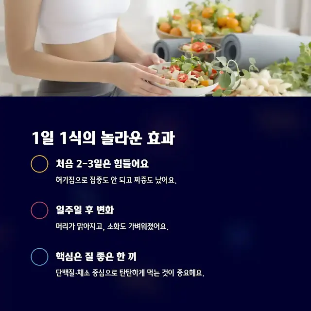 직접 해본 1일 1식 + 하루 30분 운동