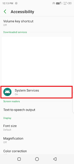 Accessibility service