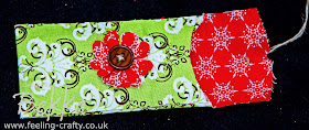 Cute Holder for Lipsticks using Stampin' Up! Fabric and no real sewing by Stampin' Up! Demonstrator Bekka - www.feeling-crafty.co.uk