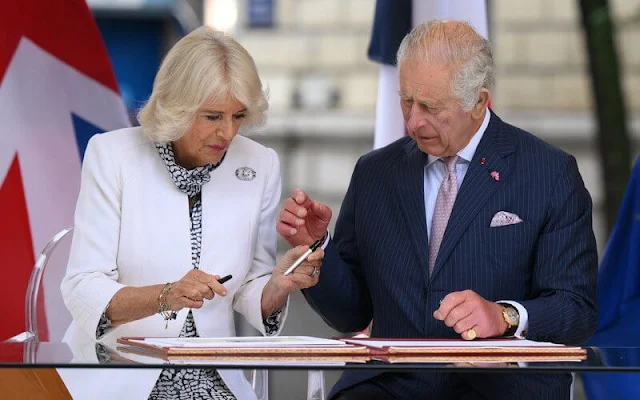 King Charles, Queen Camilla and Brigitte Macron visited the 19M Campus founded by company Chanel