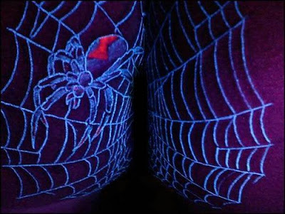 Black Light Tattoos - Spiders, Scorpions, Robots and More