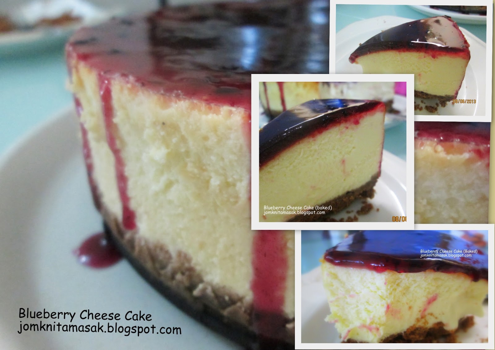 Jom Kak Nita Masak: Blueberry Cheese Cake (baked)