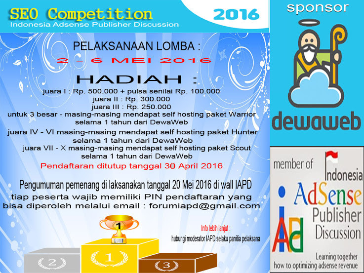 Banner Kompetisi SEO di forum IAPD