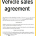 Sample Vehicle sales agreement template - pdf and doc