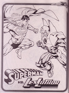 A Superman vs Lex Luthor pin-up from Superman Jumbo Coloring And Activity Book