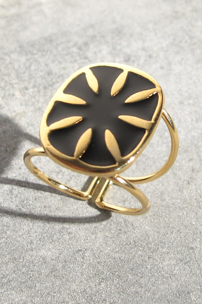 Bague Oscar noire Médecine Douce