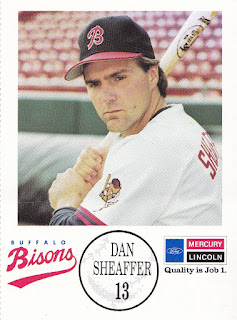 Danny Sheaffer 1990 Buffalo Bisons card