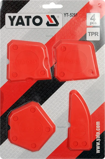 ESPATULAS DE SILICON 4 PCS YATO YT-5261, GUATEMALA, VENTANAS Y PUERTAS, ACABADO FINO