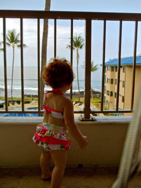 baby bikini, ocean, beach, view, hawaii, kona, vacation, castle kona reef resort