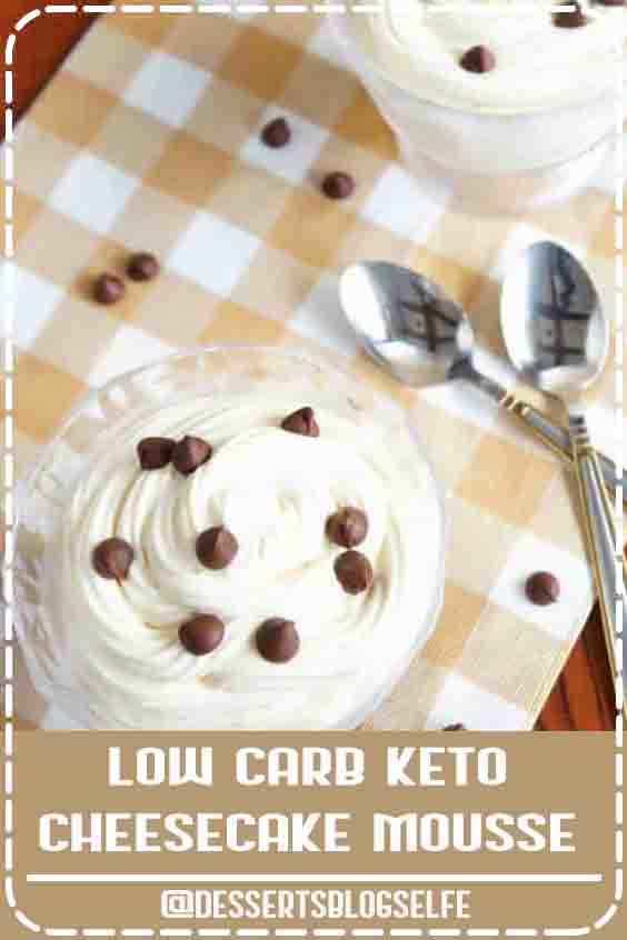 An easy keto cheesecake mousse dessert that whips up in only a few minutes! It's an easy low carb snack to enjoy any time you need a little treat.#DessertsBlogSelfe #ketorecipes #ketodesserts #lowcarbdesserts #ketocheesecake #lowcarbrecipes #HealthyDesserts #lowcarb #videos #cheesecakes