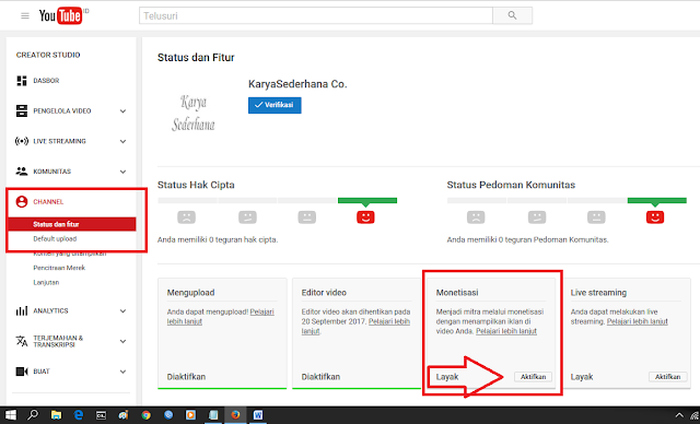 Gila! Upload Video Dapet Duit, Gara gara Daftar Google Adsense Youtube Monetisasi Video 