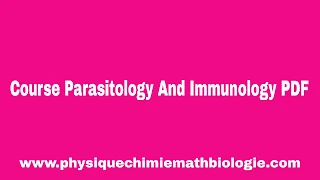 Course Parasitology And Immunology PDF